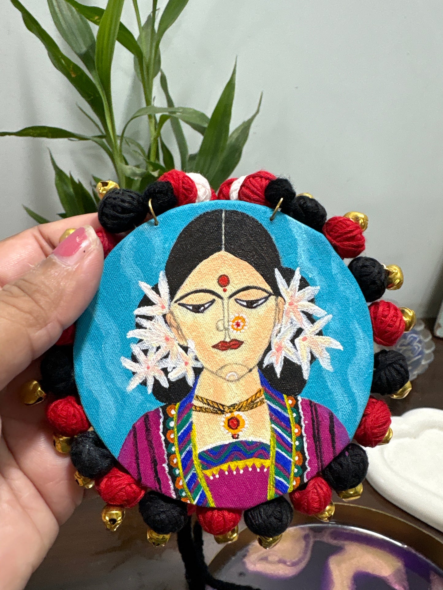 Handcrafted long thread necklace