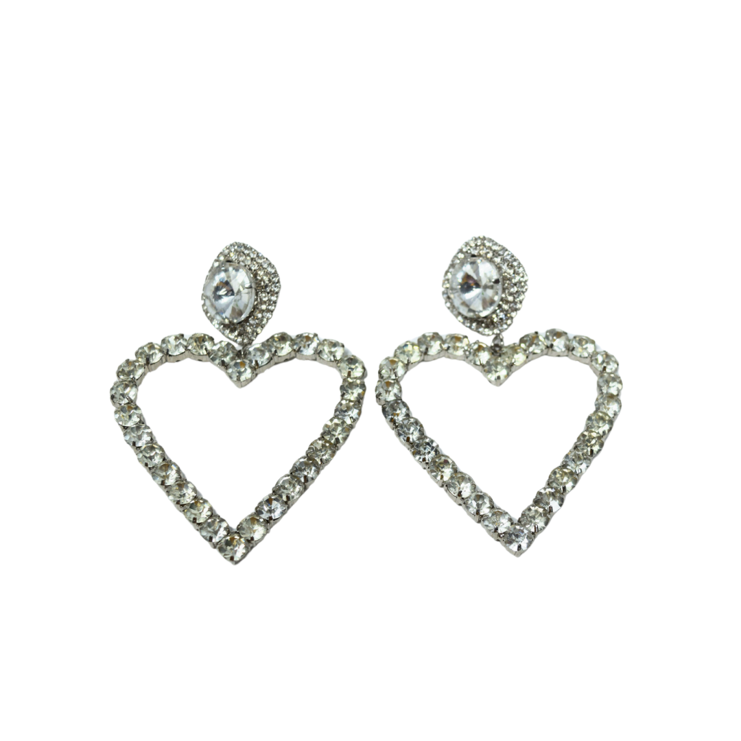 Riverblend Heart Stone Earrings – Bold & Elegant Statement Jewelry