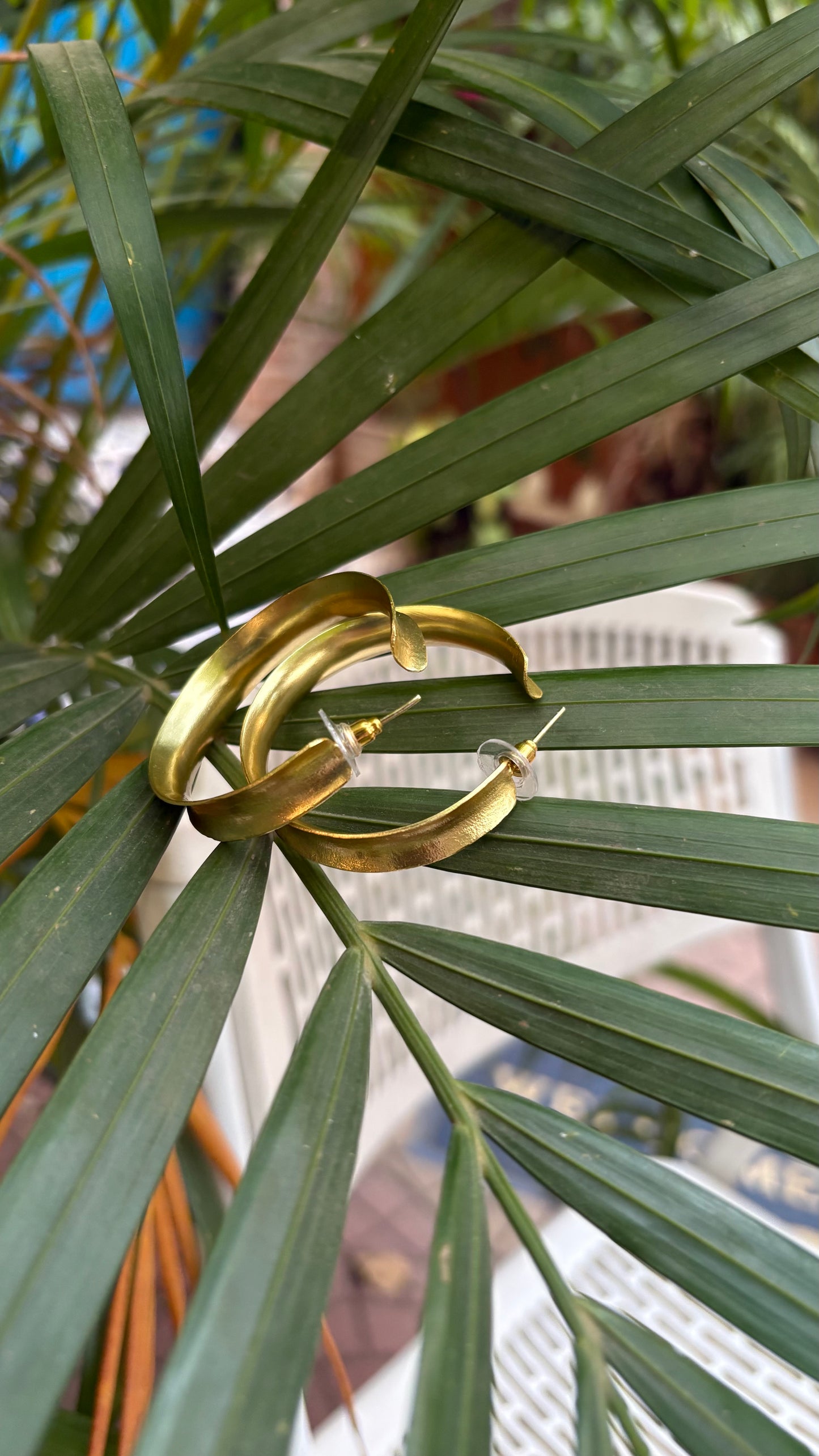 gold hoop earrings