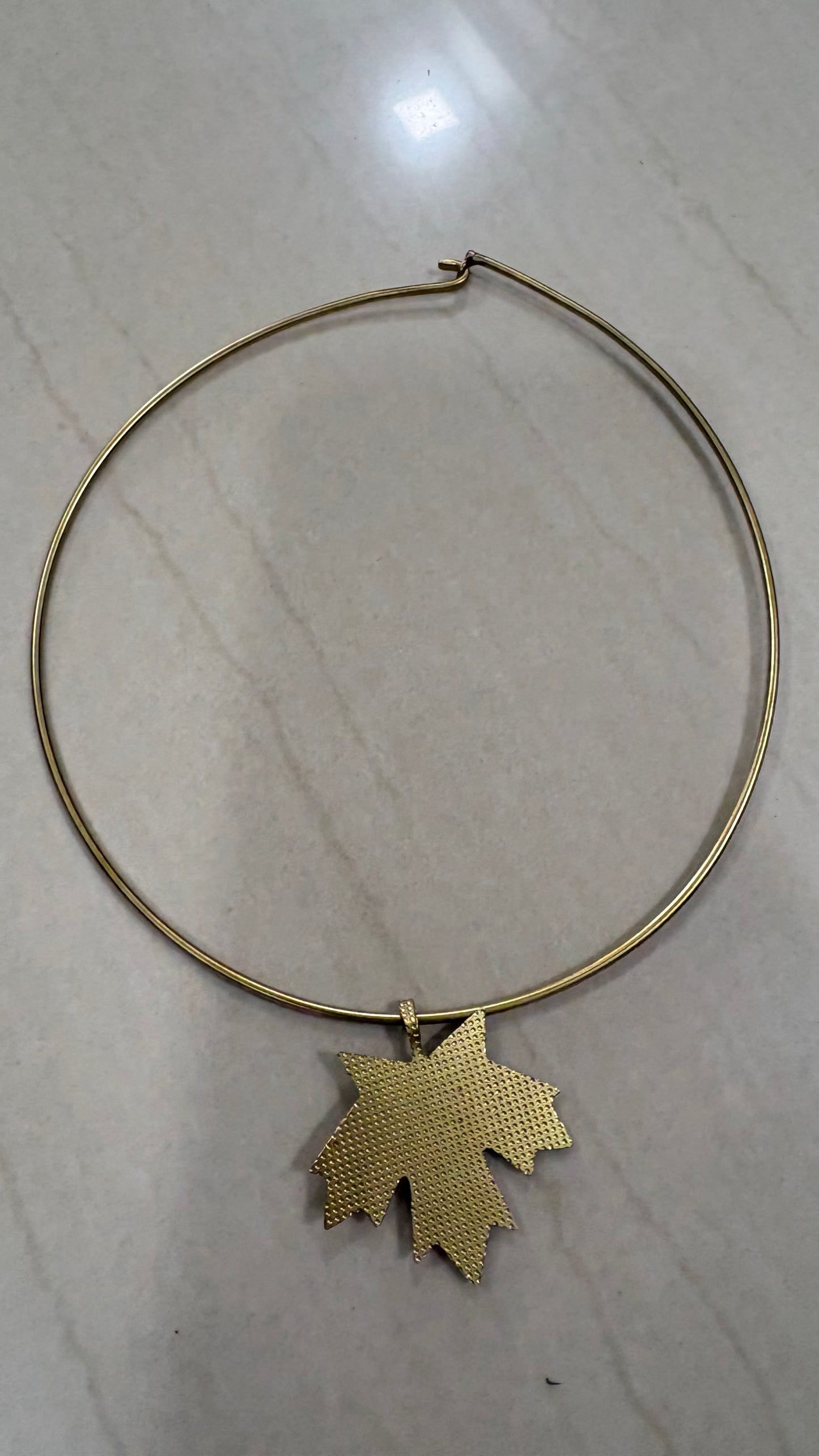 Golden Leaf Statement Choker – Riverblend