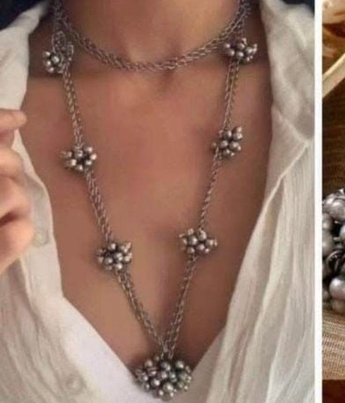 Silver Bloom Layered Necklace