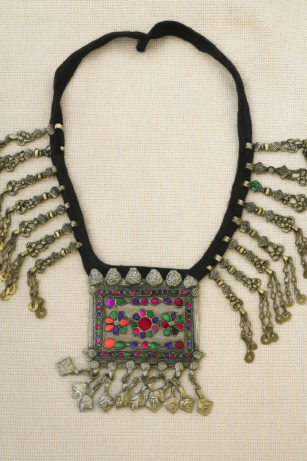 Handcrafted Tribal Mirror Work Necklace – Boho Ethnic Statement Jewelry