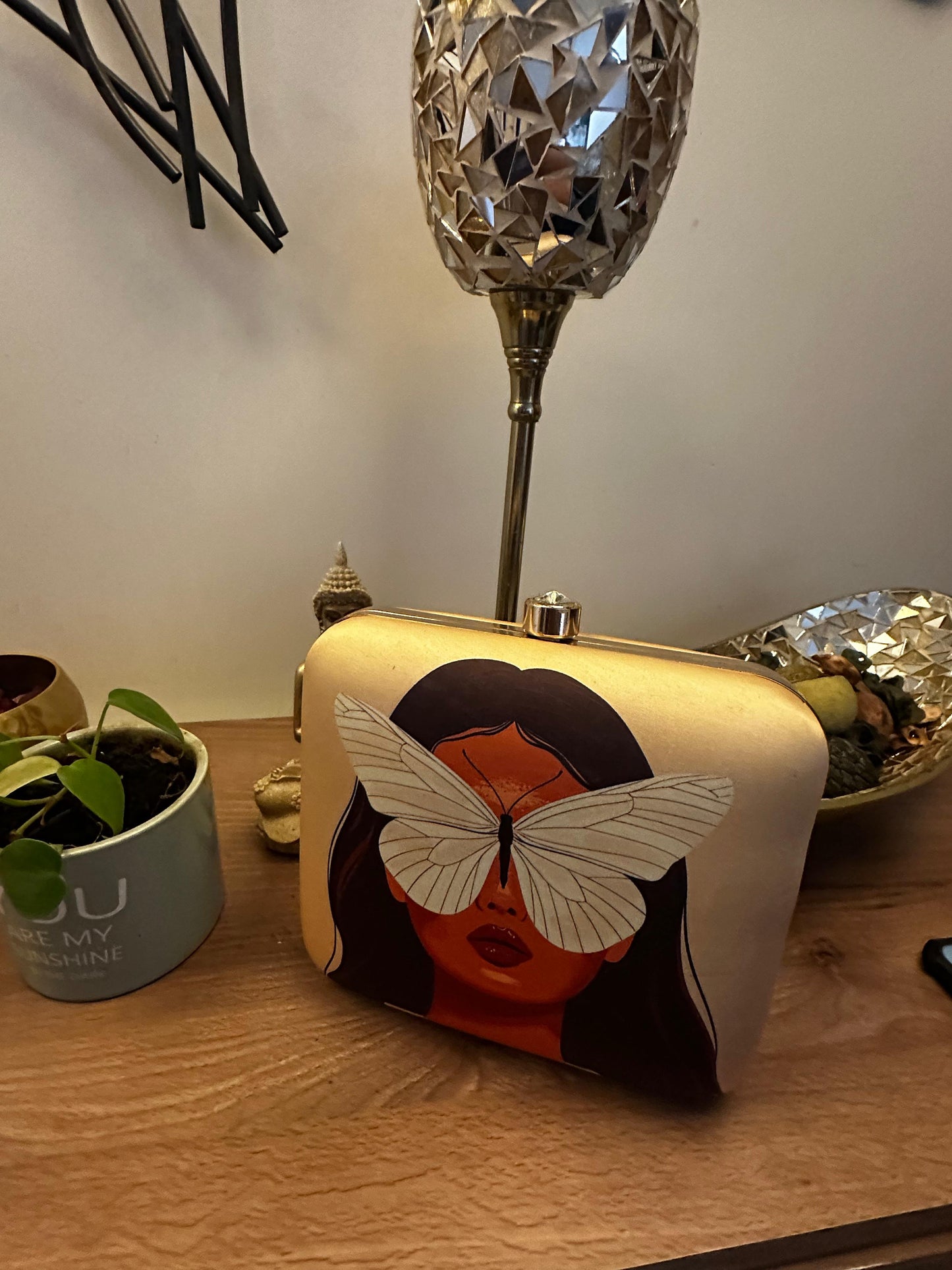 Butterfly Muse Art Clutch Bag for Women