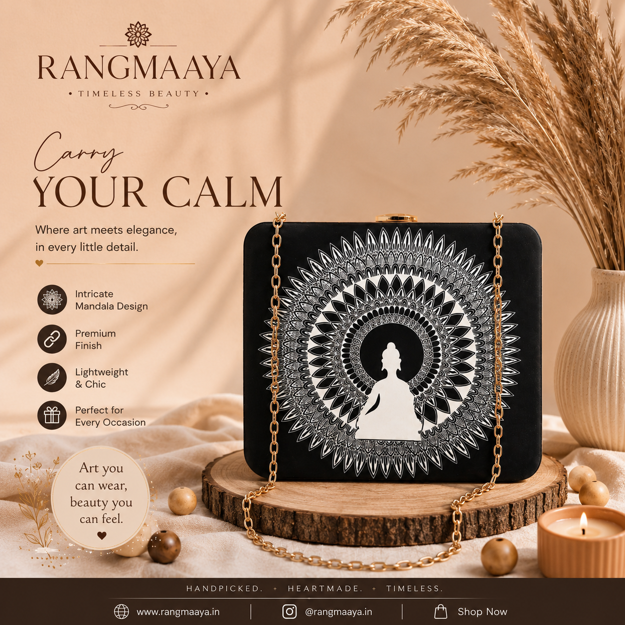 Budha print bag