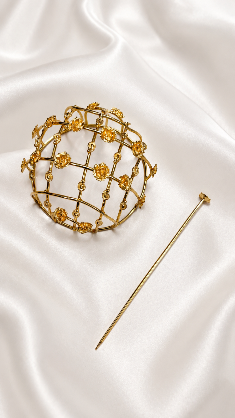 Golden Blossom Hair Cage & Pin Set