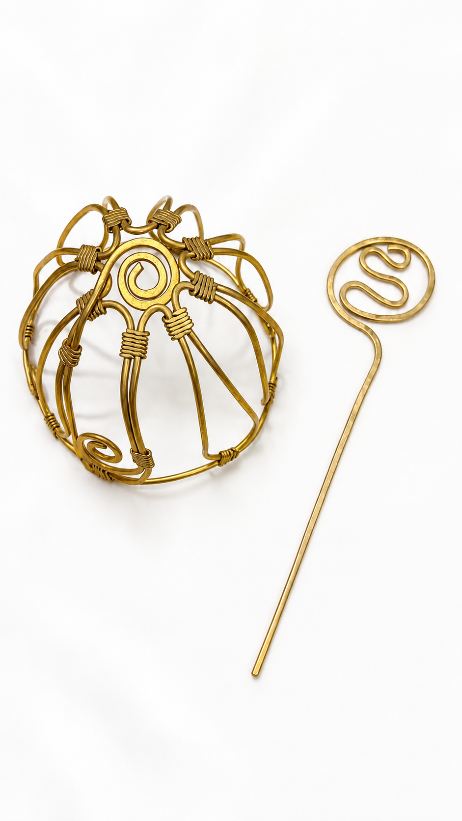 Wire Hair Cage Bun with Hair Stick