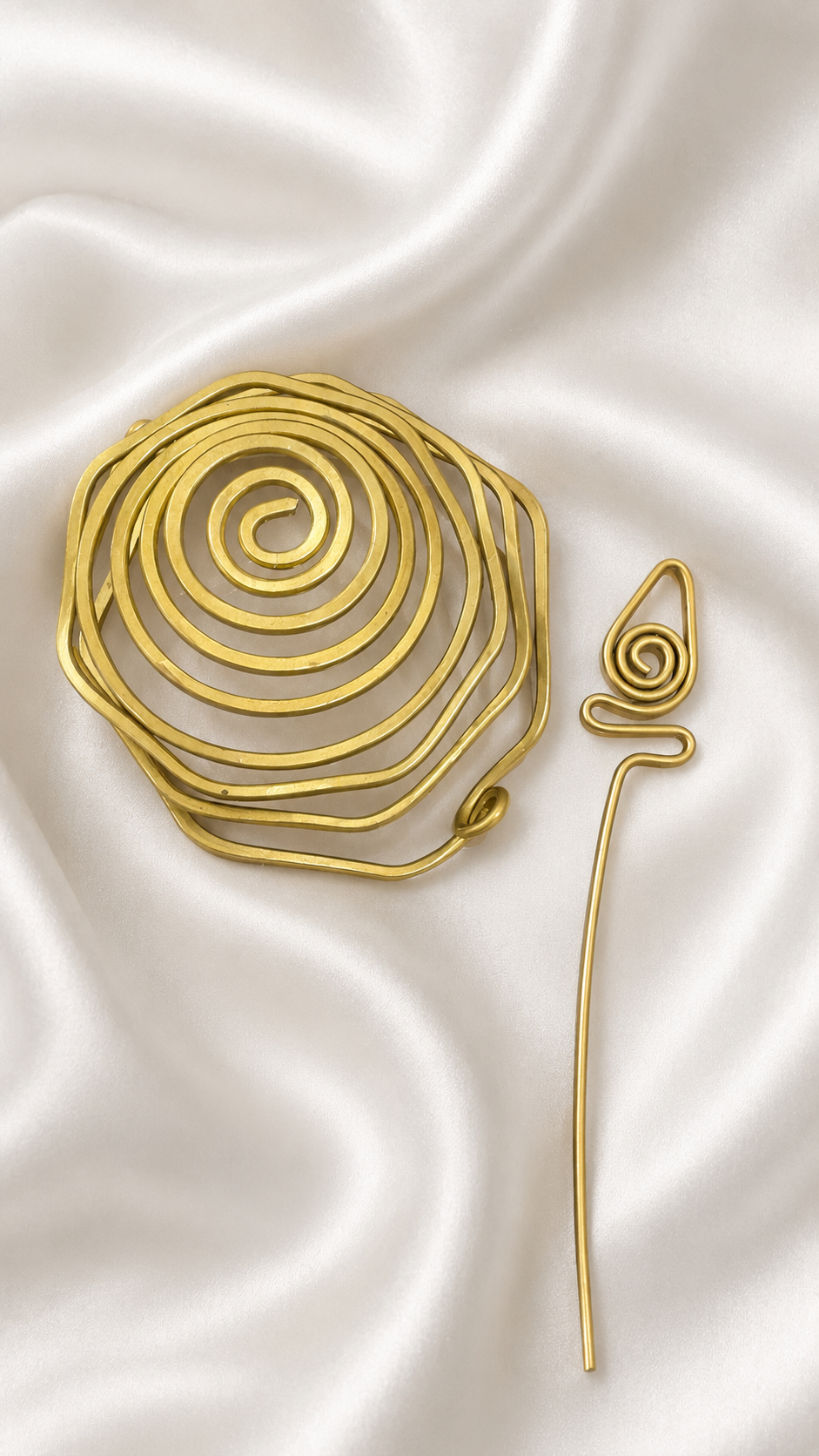 Hair Cage Bun Pin – Handcrafted Brass Hair Accessory