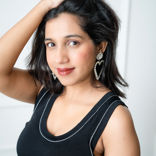 Riverblend Heart Stone Earrings – Bold & Elegant Statement Jewelry