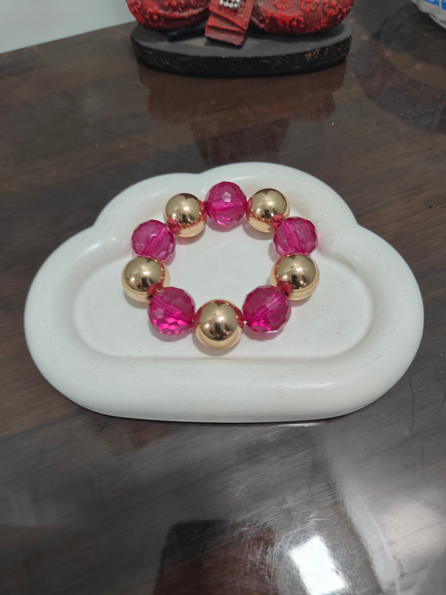 Pink bead bracelet