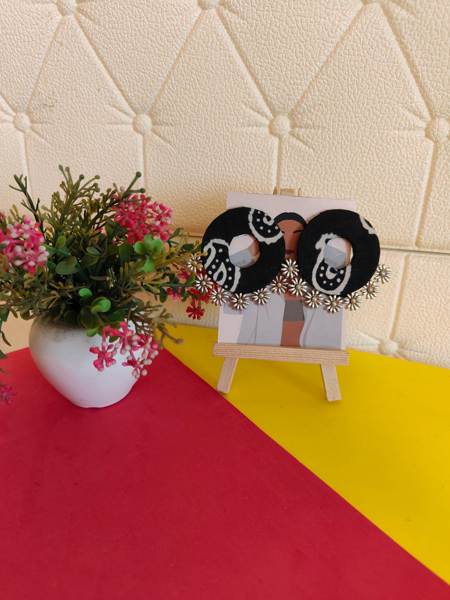 Oversized handcrafted earring