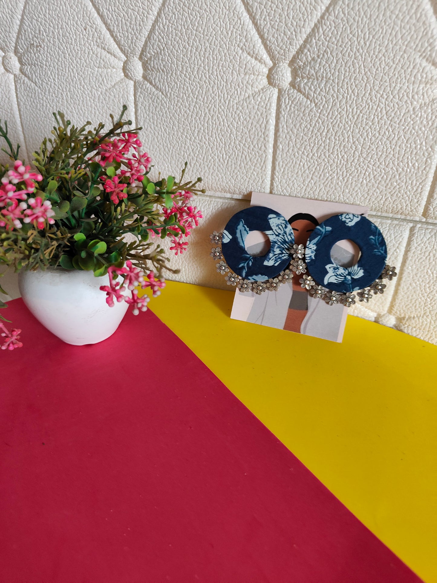 Oversized handcrafted earring