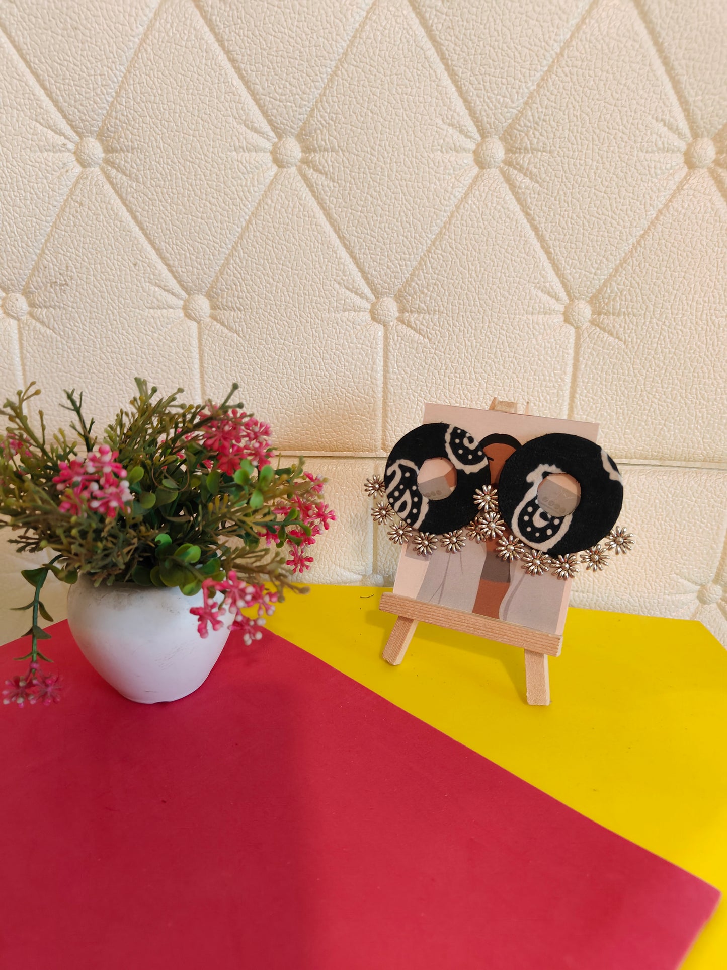 Oversized handcrafted earring