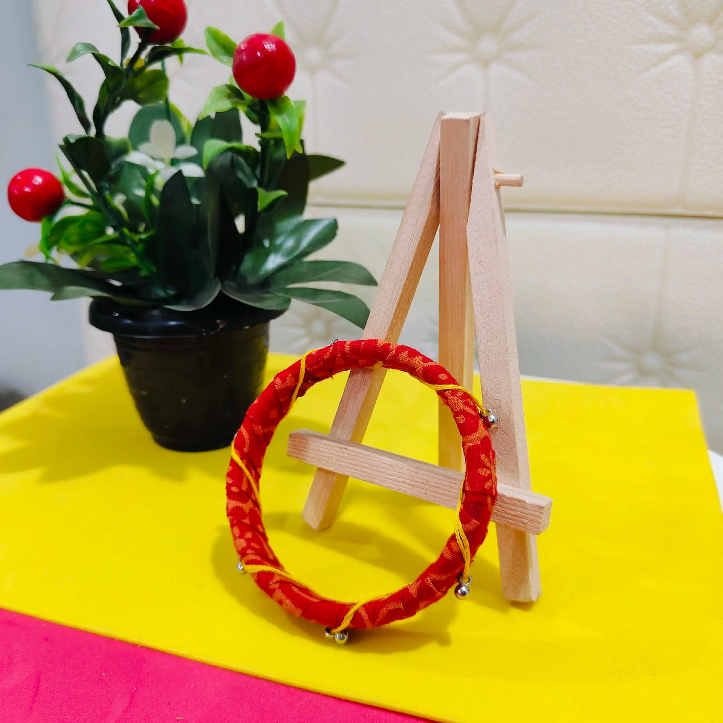 Orange Fabric Bangles – Brighten Your Style