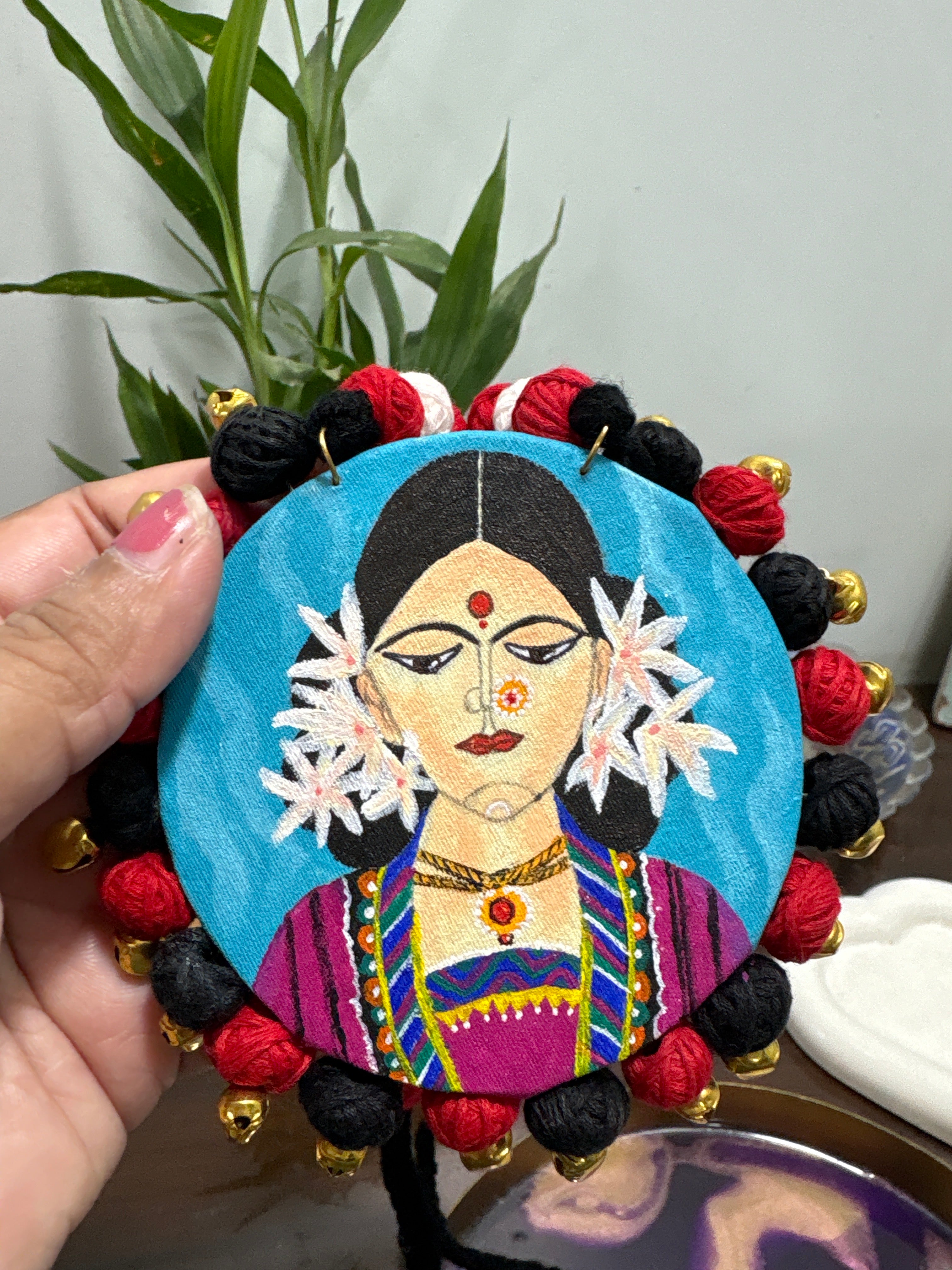 Handcrafted long thread necklace