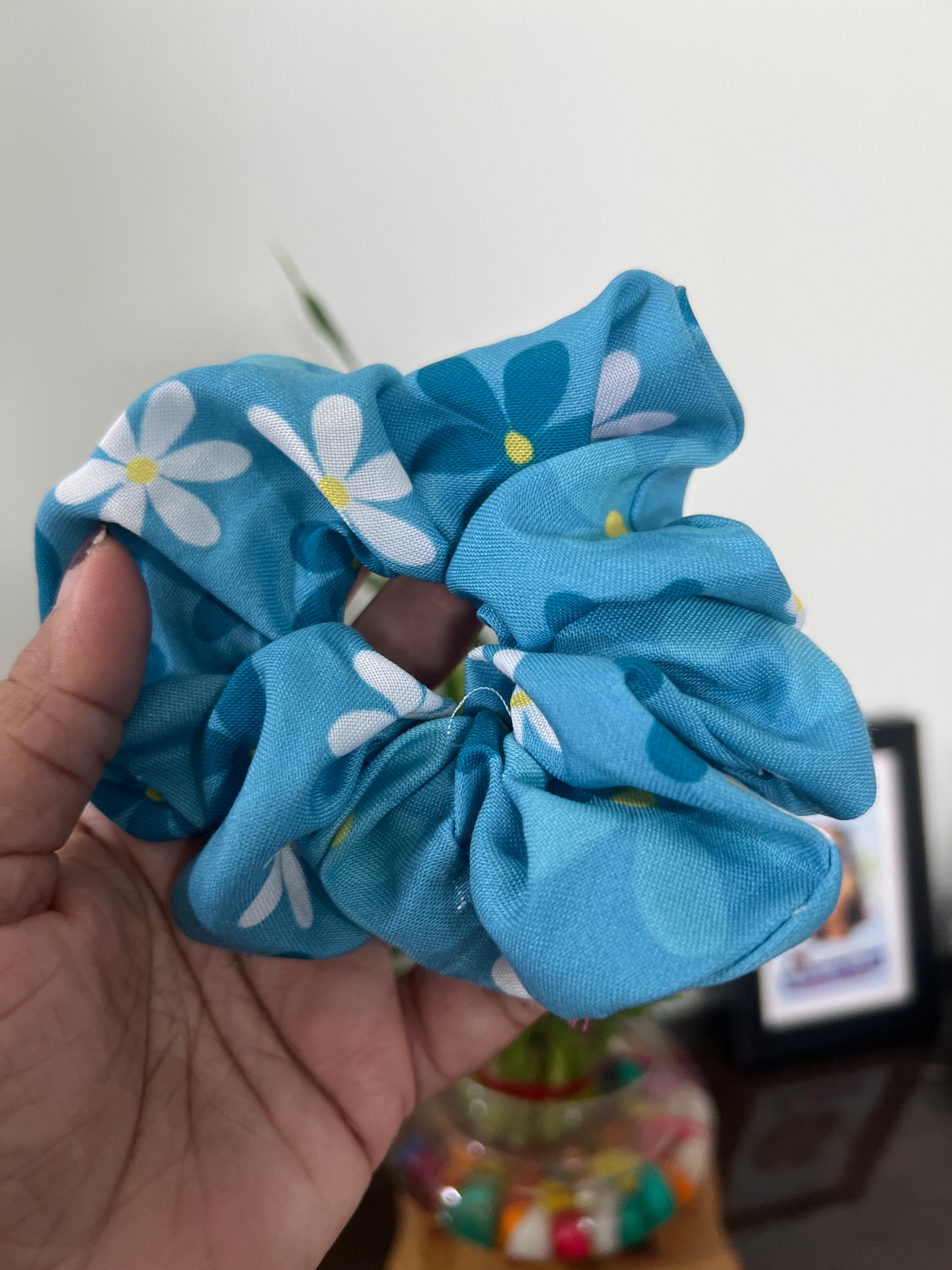 Blue flower print Schruinche