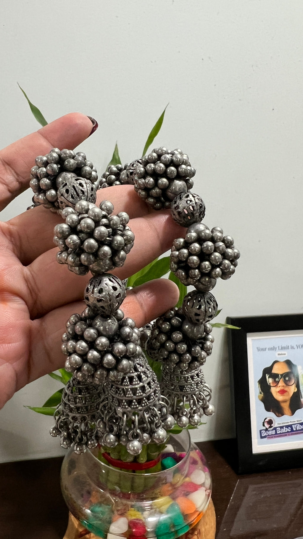 Oxidised gungroo bracelet / hair assess