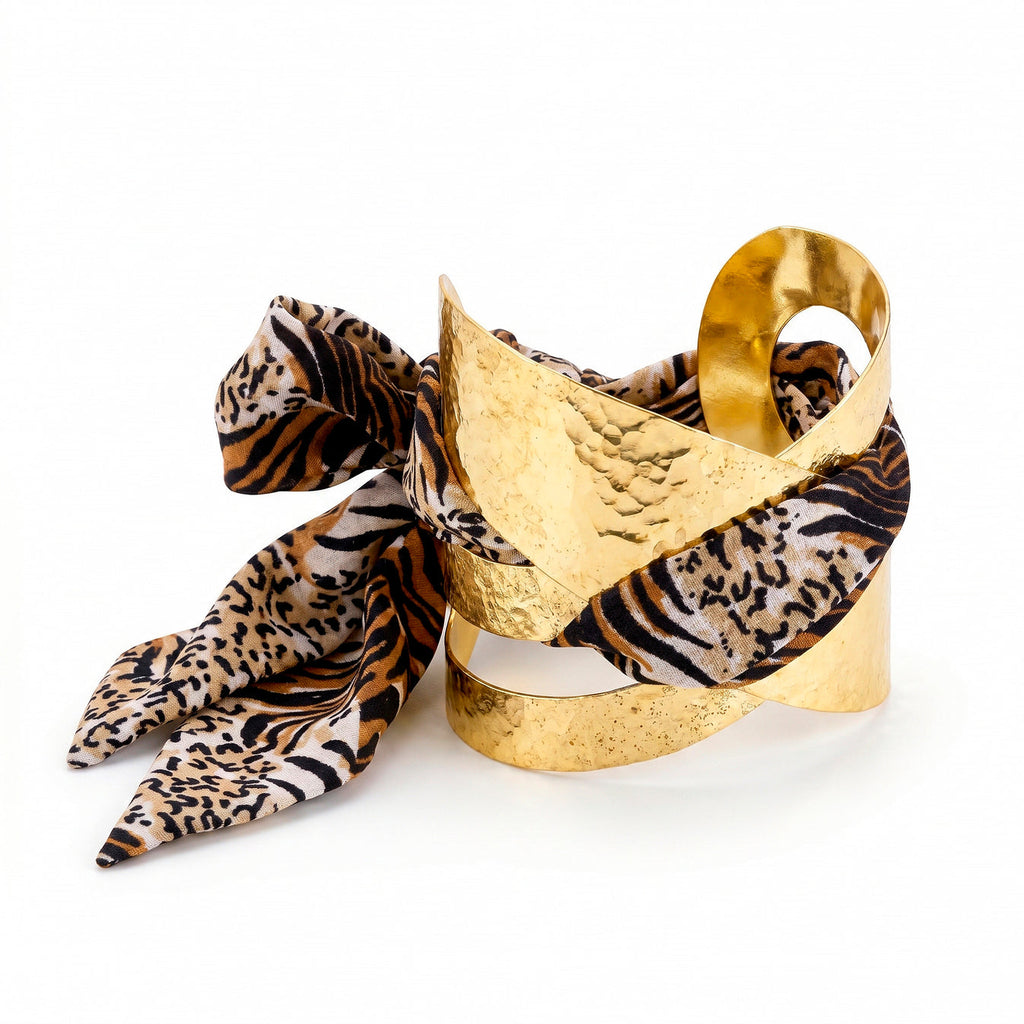 Riverblend Gold Scarf Cuff Bracelet