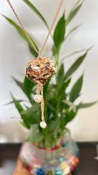 Heart necklace with Pearl drop