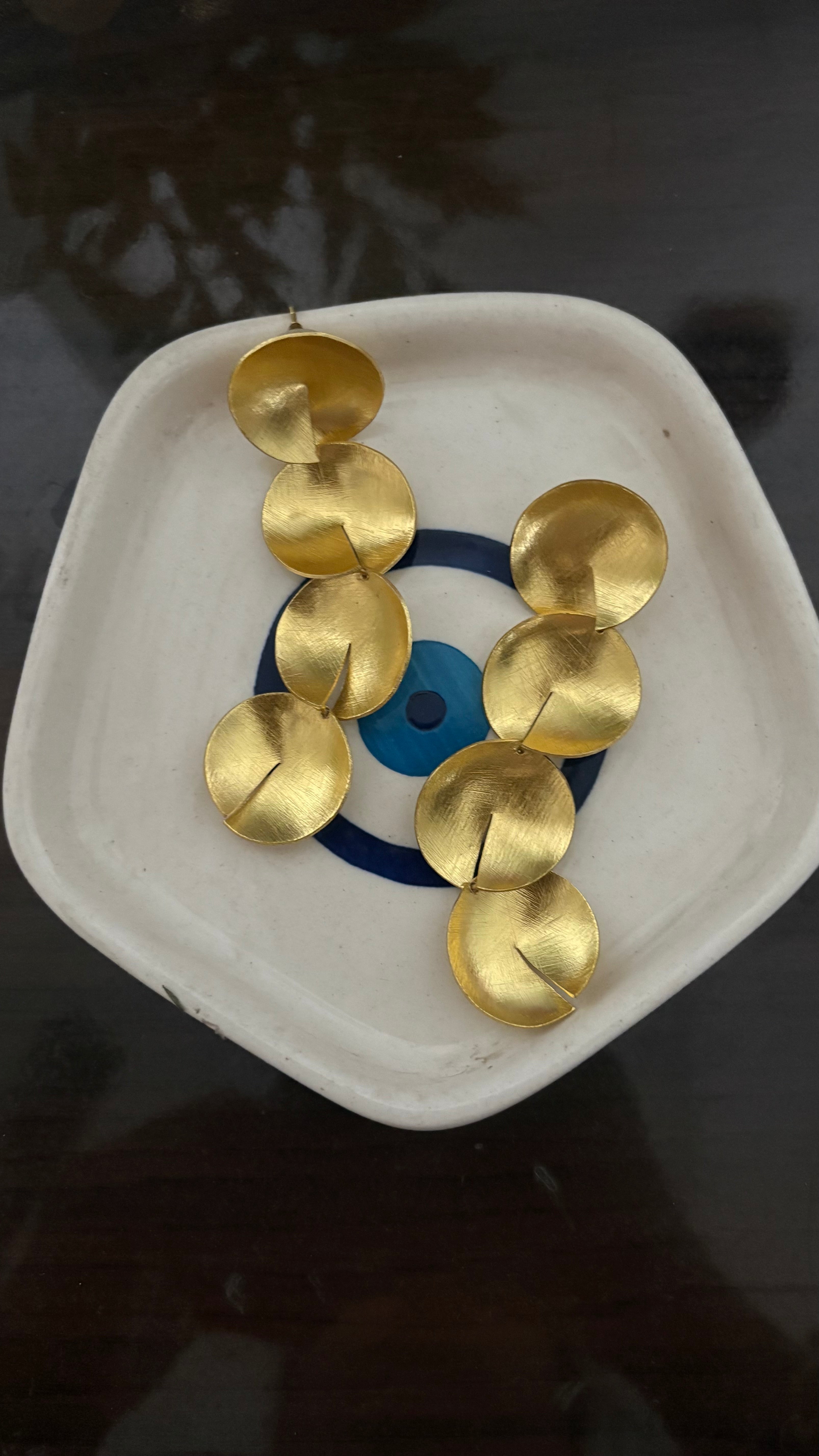 Golden Cascade Drop Earrings for Women | Statement Minimal Jewellery India ✨ Effortless elegance for everyday & special moments