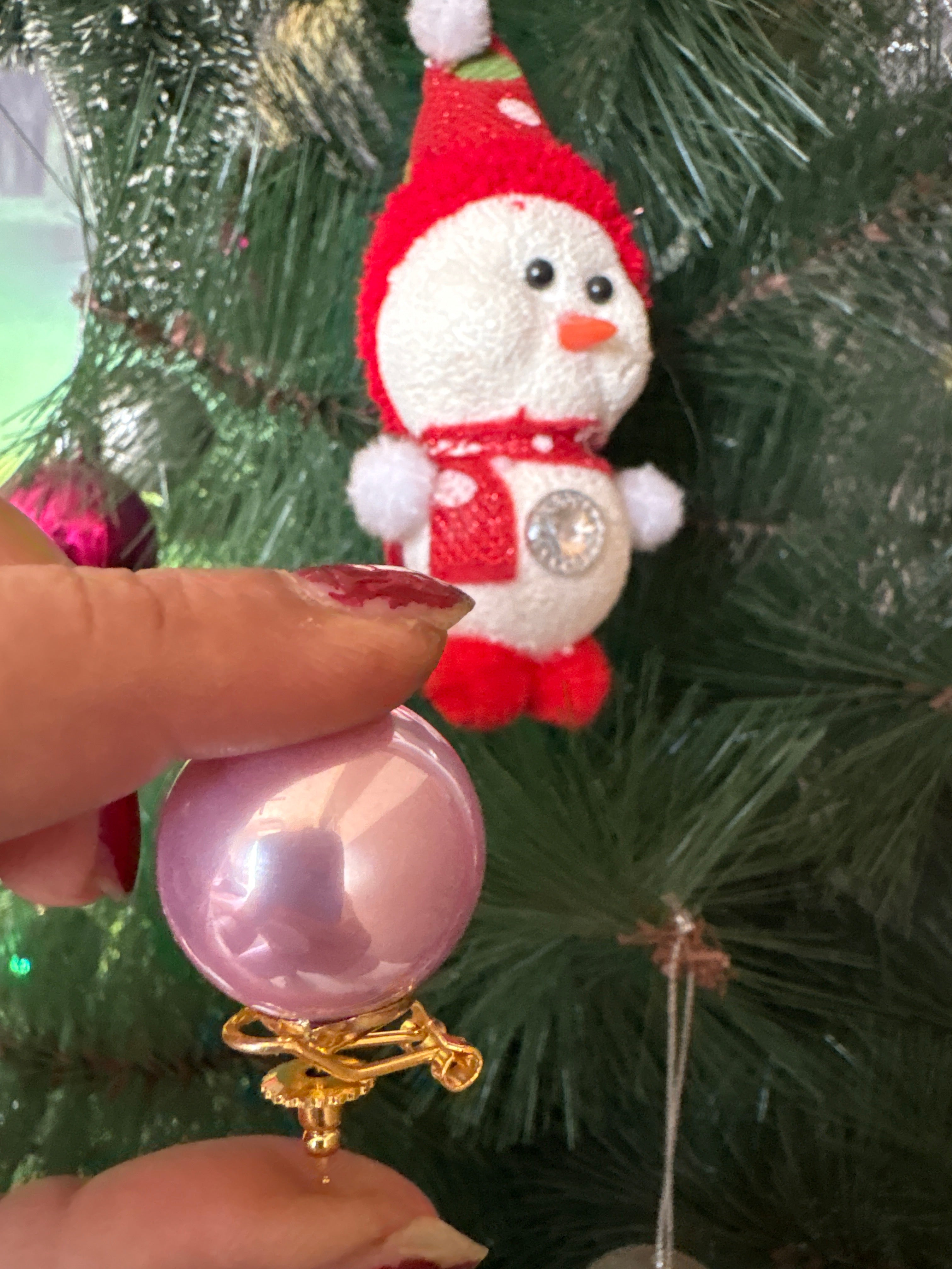 Pink Pearl stud ( 25 mm)