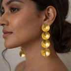 Golden Cascade Drop Earrings for Women | Statement Minimal Jewellery India ✨ Effortless elegance for everyday & special moments