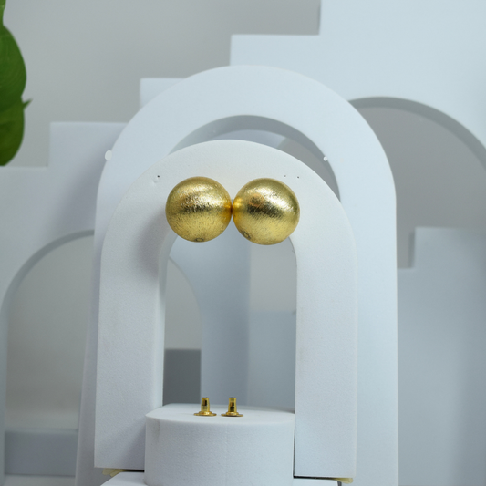 Riverblend Gold Chunky Stud Earrings – Bold & Glamorous Look