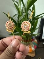 Kundan work ear cuff