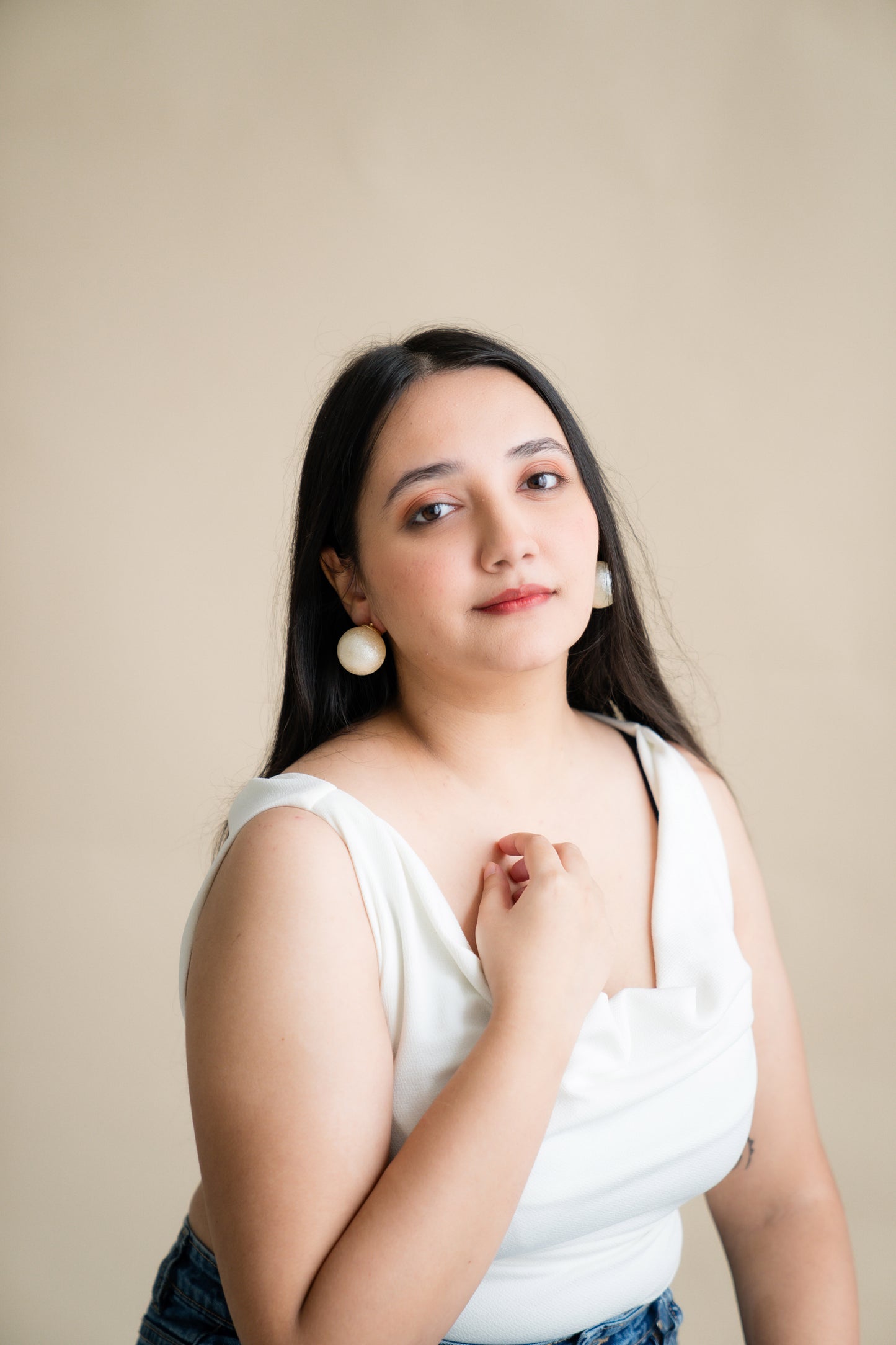 Sterling white Pearl studs