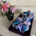 Blue Satin Scrunchies – Soft, Elegant & Gentle on Hair