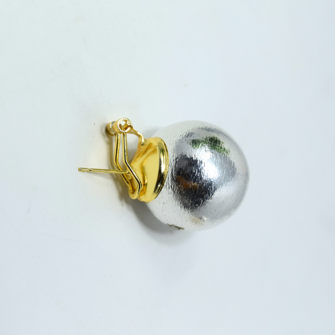 Riverblend Silver Round Stud Earrings – Elegant Statement Jewellery