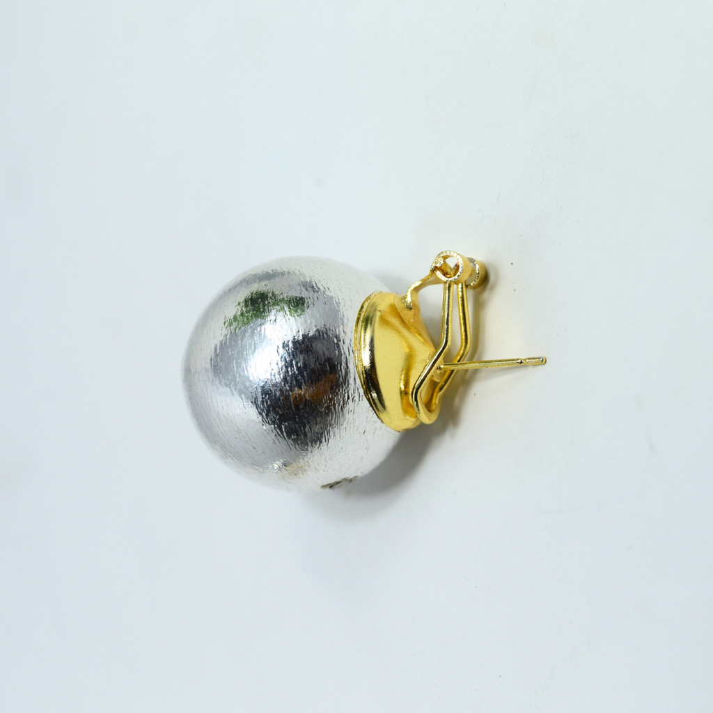 Riverblend Silver Round Stud Earrings – Elegant Statement Jewellery