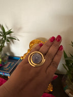 Blouse dusky stone adjustable ring