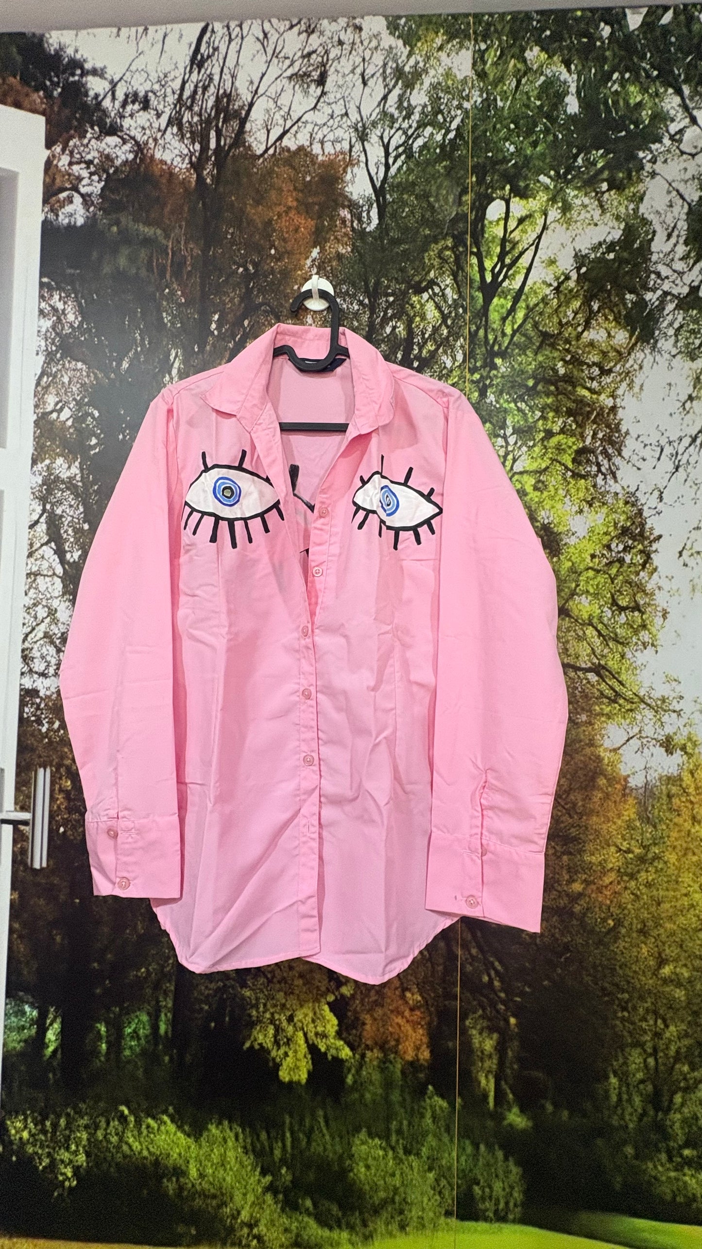 Evil eye hand painted short