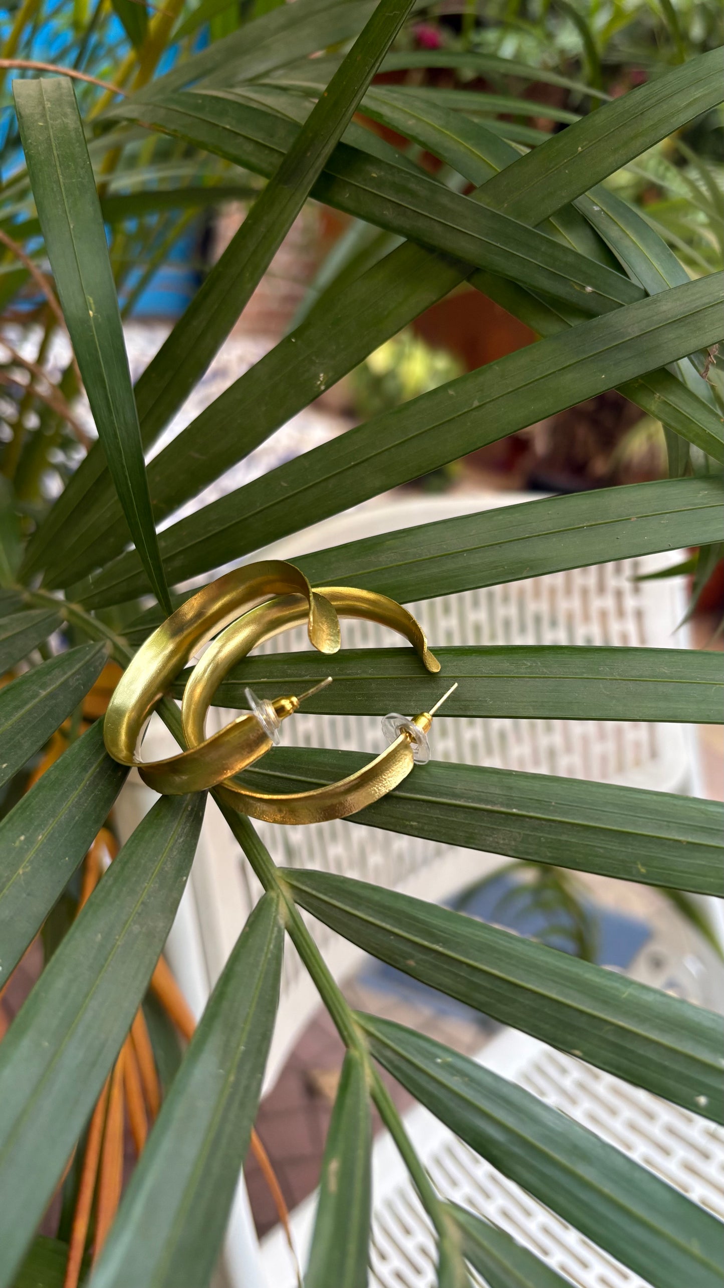 gold hoop earrings