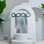 Riverblend Stone Bow Earrings – Elegant & Stylish Statement Studs