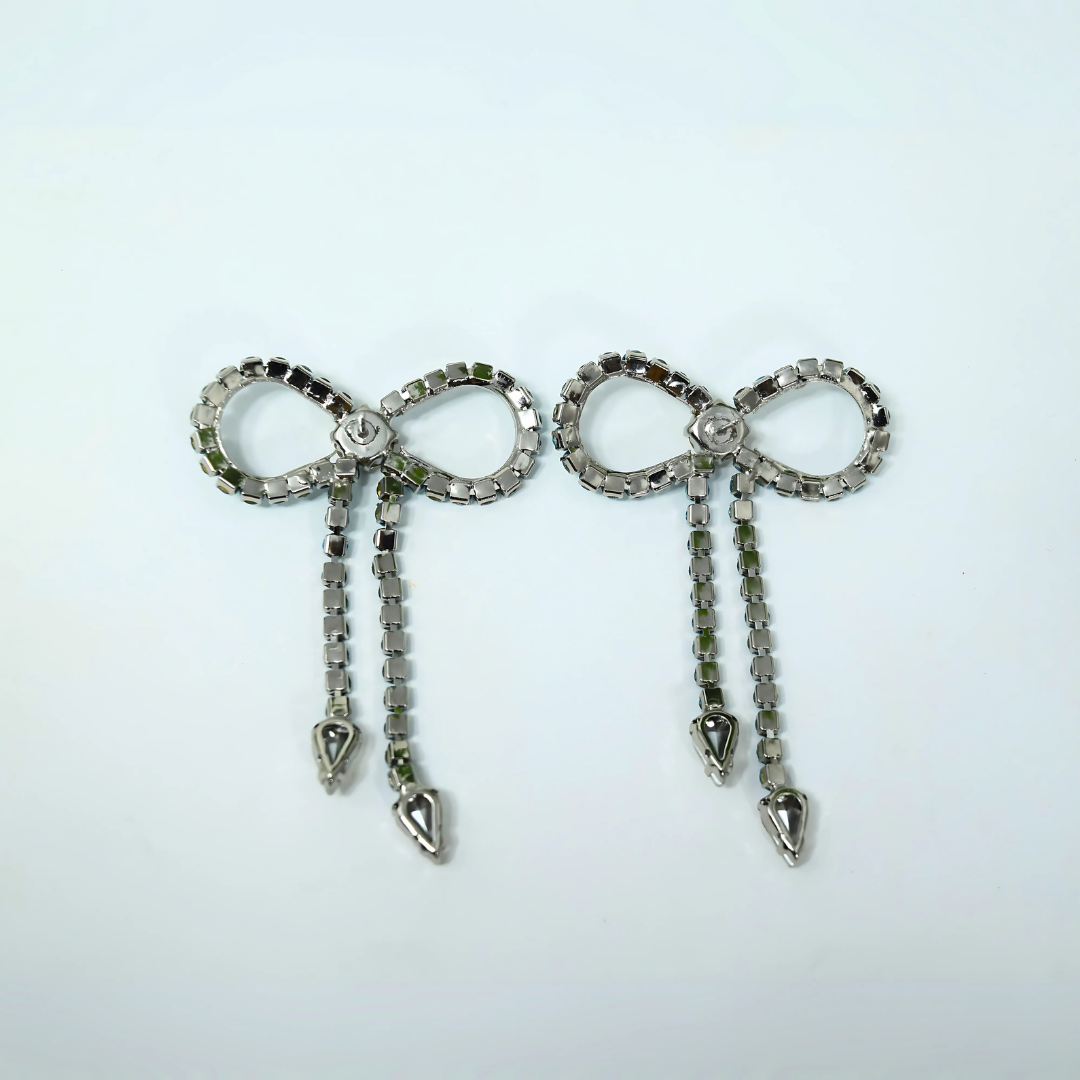 Riverblend Stone Bow Earrings – Elegant & Stylish Statement Studs