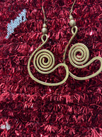 Spiral Elegance Brass Earrings