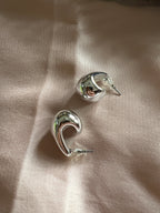 Silver chunky tear drop