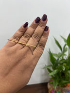 Adjustable handmade brass bar ring