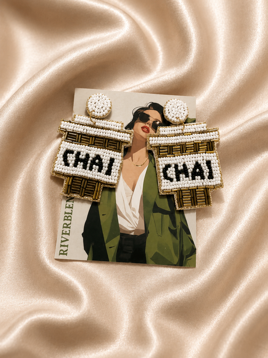 Chai theme beaded earring