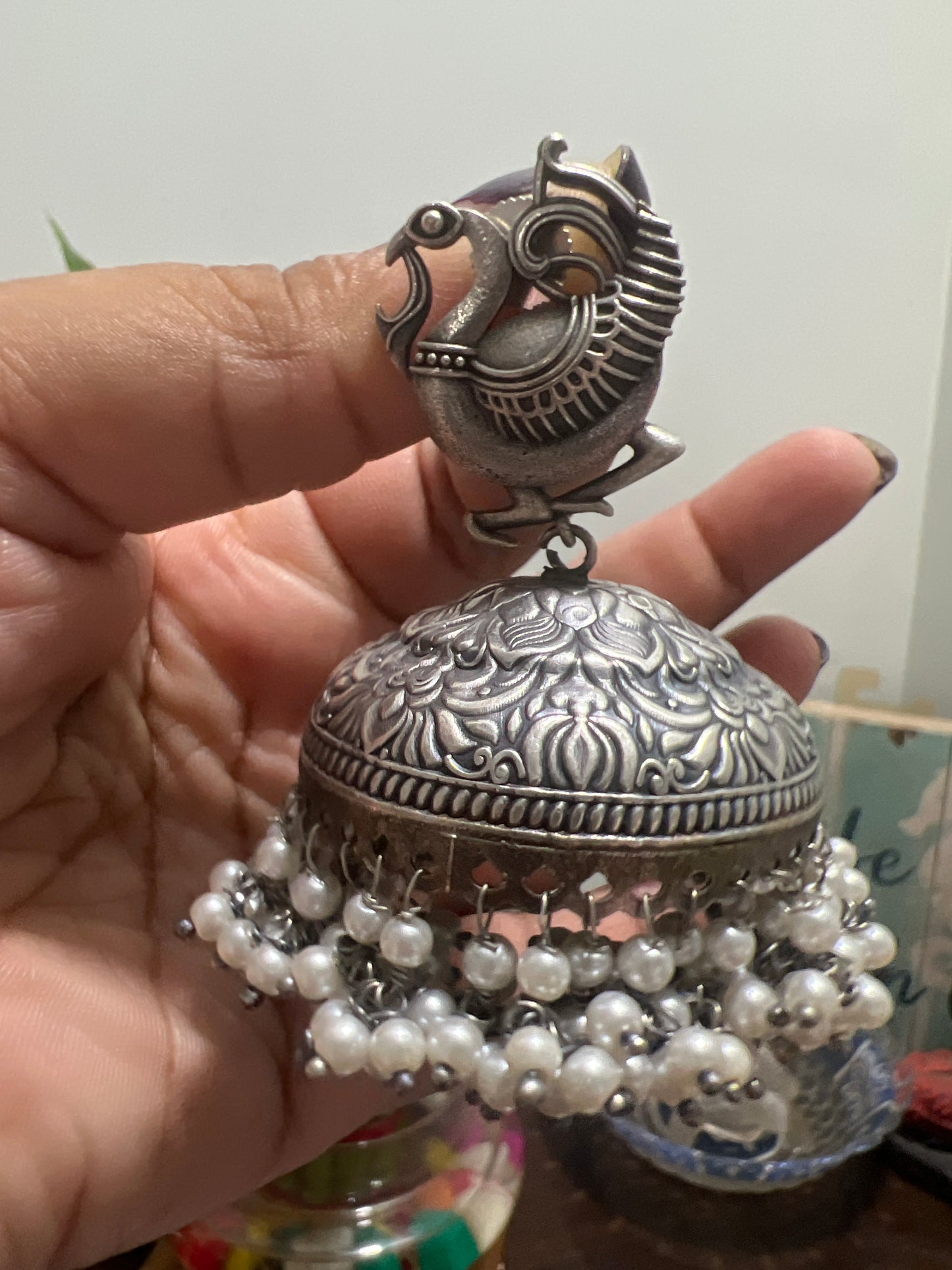 Oxidised jhumka