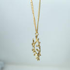 Riverblend Golden Leaves Pendant Necklace – Gold Plated & Lightweight