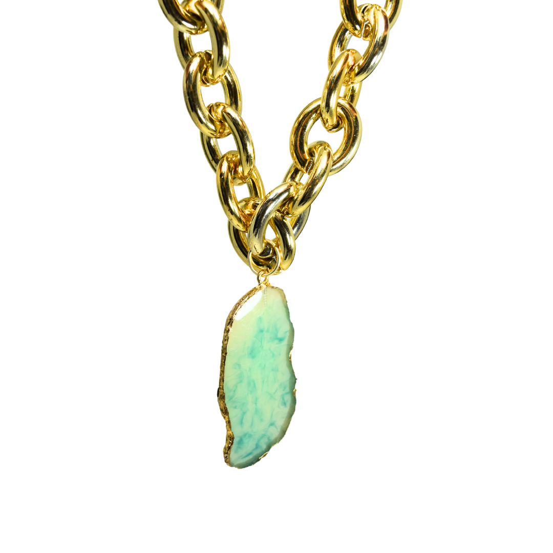 Riverblend Oversized Pendant – Bold Statement Necklace for Women