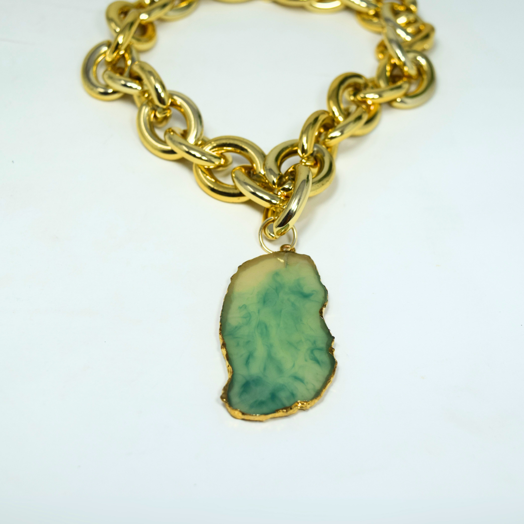 Riverblend Oversized Pendant – Bold Statement Necklace for Women