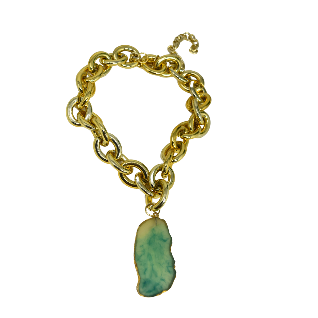 Riverblend Oversized Pendant – Bold Statement Necklace for Women