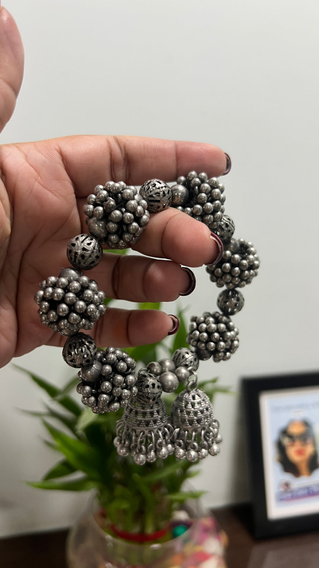 Oxidised gungroo bracelet / hair assess