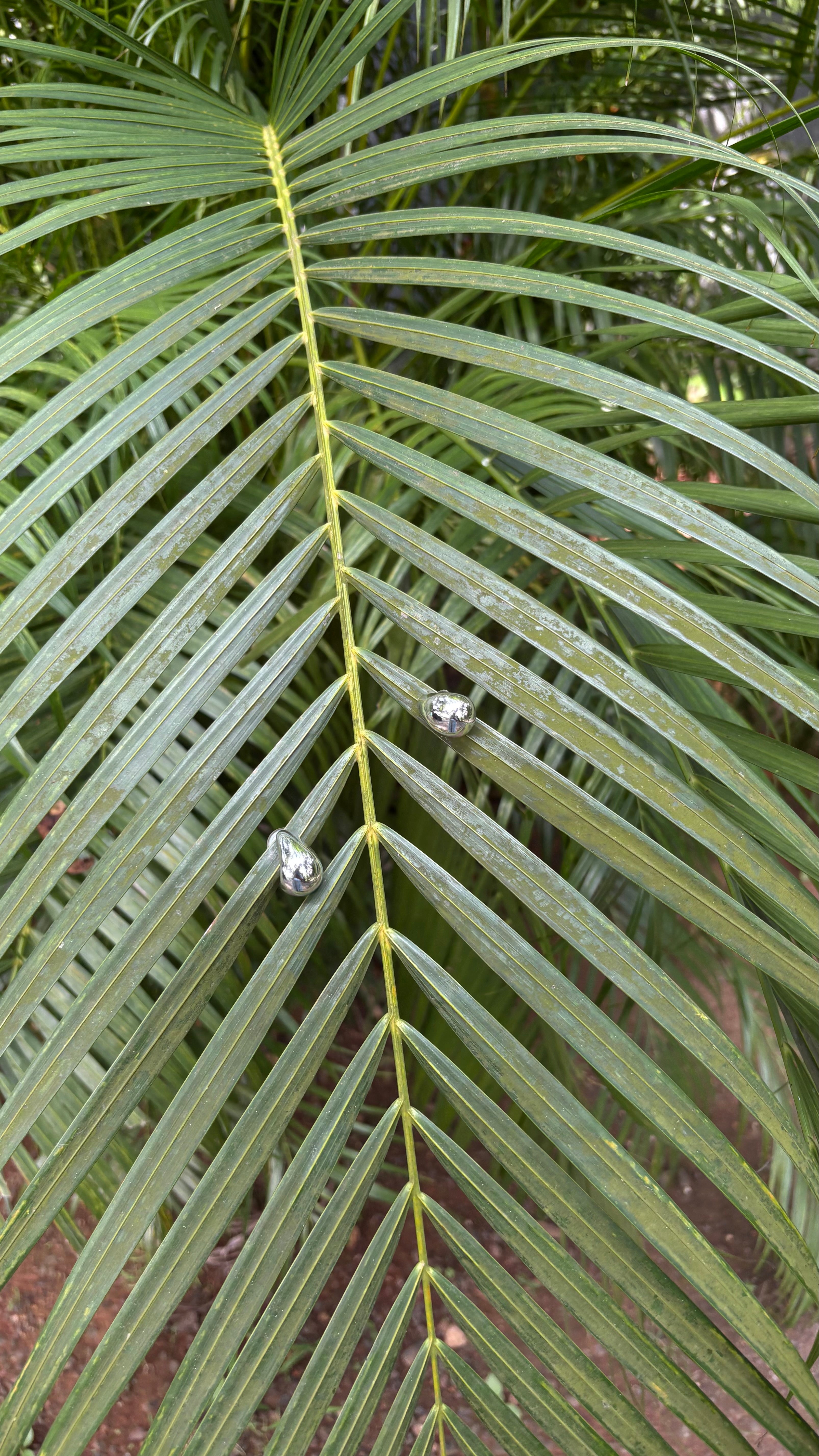 Silver chunky tear drop earring