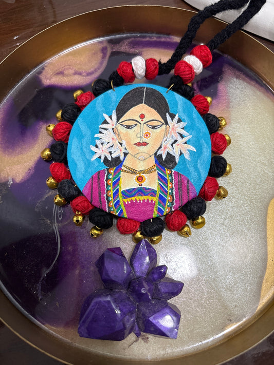 Handcrafted long thread necklace