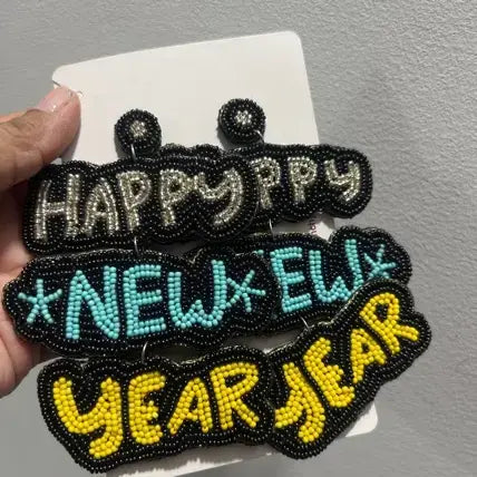 Happy New Year Earrings – Celebrate in Style