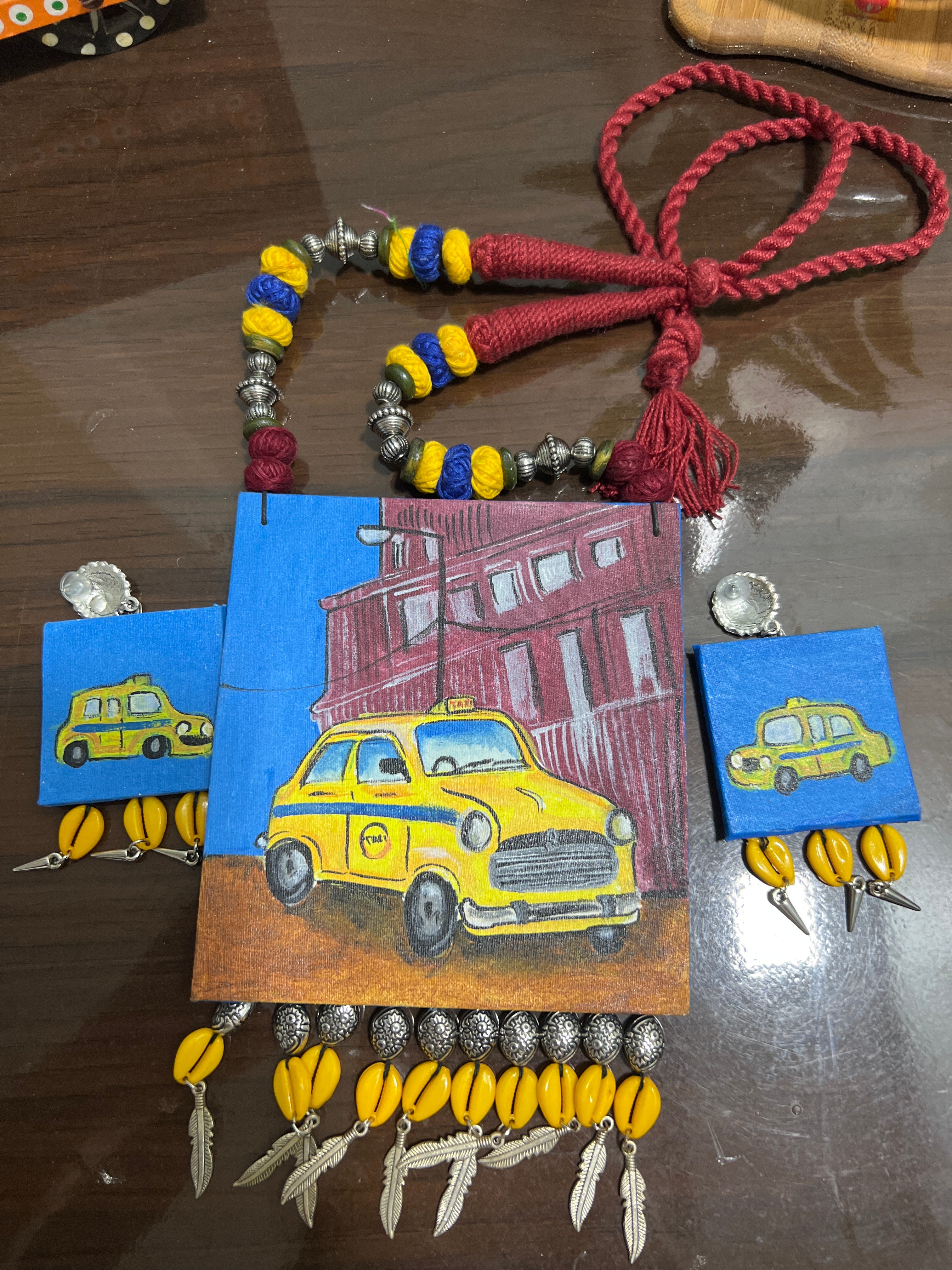 Taxi theme handcrafted set